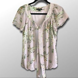 SARA MICHELLE |  Short Sleeve Floral Blouse